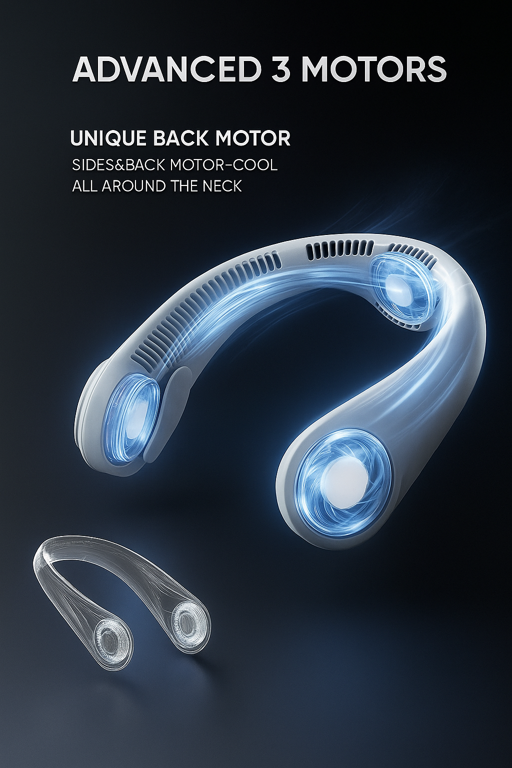 Portable Bladeless Hanging Rechargeable Neck Fan